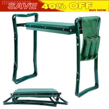 Garden Kneeler 2 In 1 Ergonomic Design Knee Pad Support Bench Foldable Bench