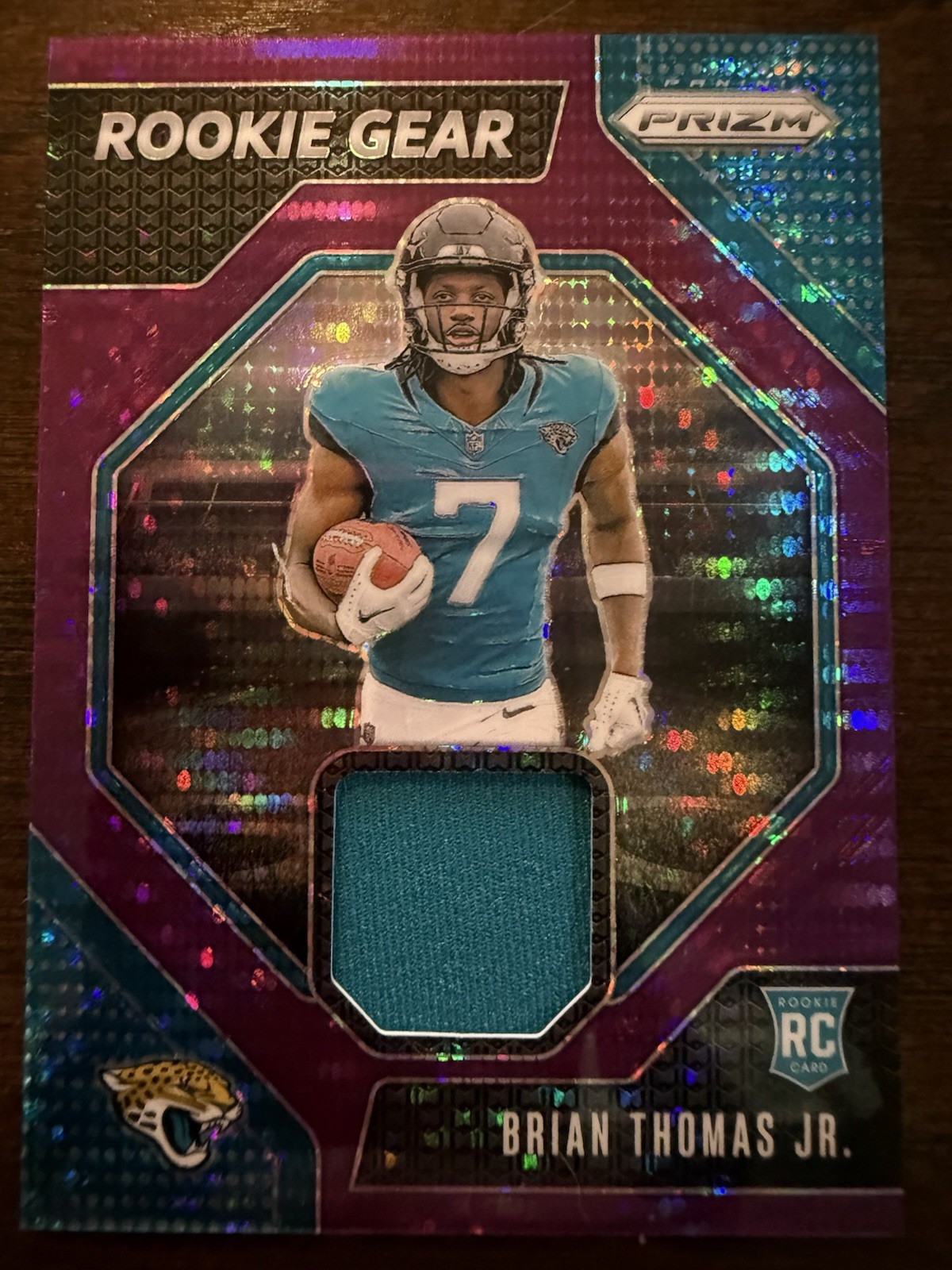 2024 Brian Thomas Jr. Panini Prizm Rookie Gear Purple Pulsar Jaguars
