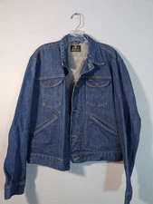Vintage 70s Maverick Blue Bell Denim Jean Trucker Jacket Size 44 Workwear USA
