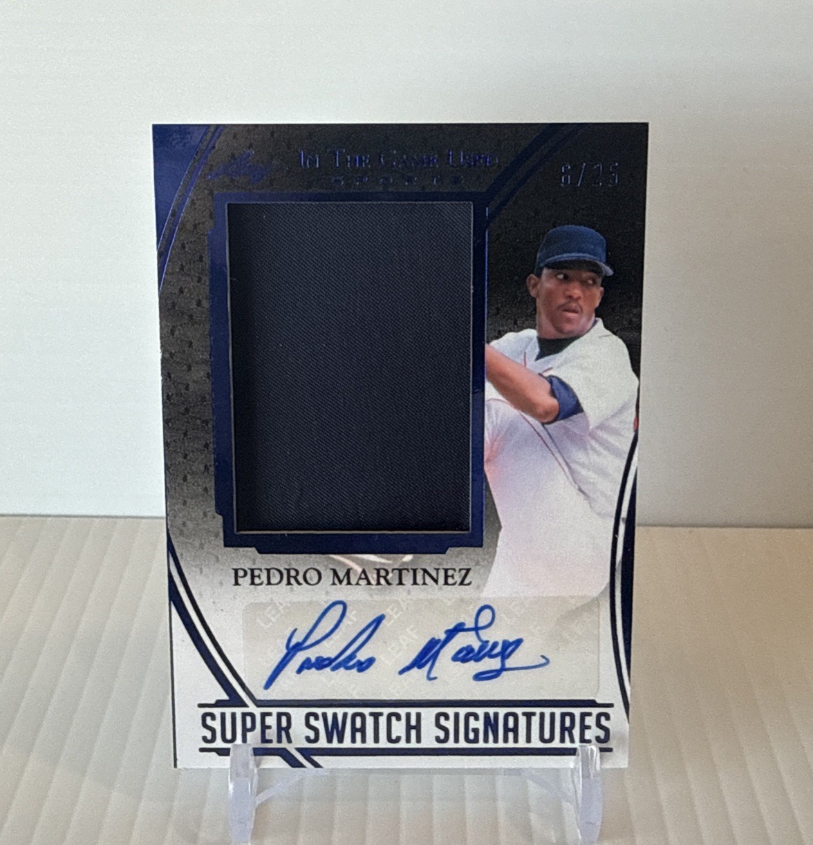 2025 Leaf In The Game Used Sports Pedro Martinez Auto Jersey Relic 6/25 Red Sox