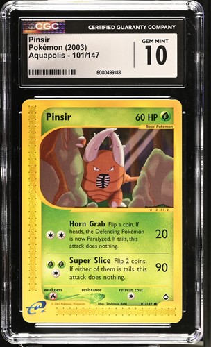Pinsir graded CGC 10 for sale on eBay