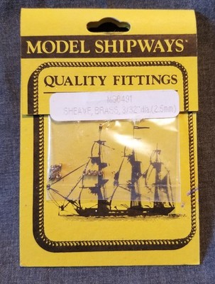 Model Shipways Fittings MS0491 BRASS SHEAVE 3/32'' Pulley Wheel Ship Detail Part