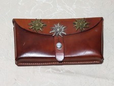 Ledertasche mit Edelweiss umgebaute Schweizer Armee Tasche gestempelt