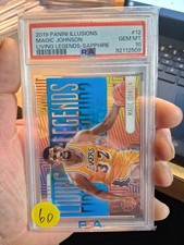 2019 PANINI ILLUSIONS MAGIC JOHNSON LIVING LEGENDS SAPPHIRE #12 GEM MT 10