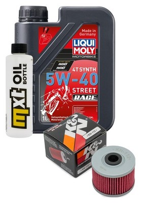 Inspection package MXT 1 liter engine oil Liqui Moly 5W-40 + oil filter K&N