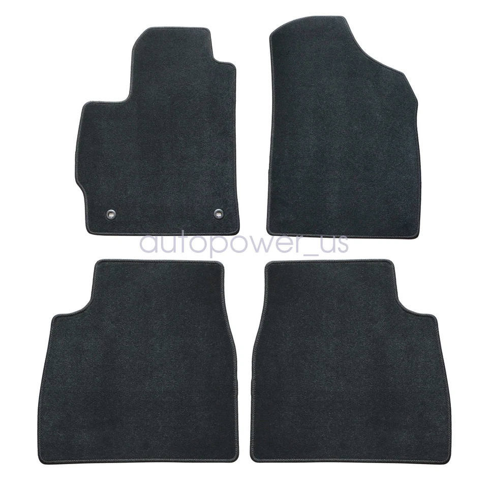 Alfombrillas de repuesto delanteras y traseras de terciopelo negras para Toyota Prius 2012-2015 Foto 4 de 4