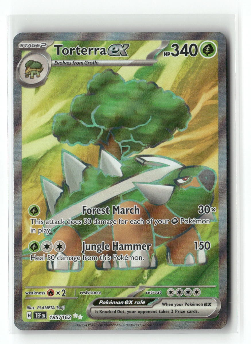 Torterra ex 185/162 Ultra Rare Temporal Forces Pokemon Holo Near Mint