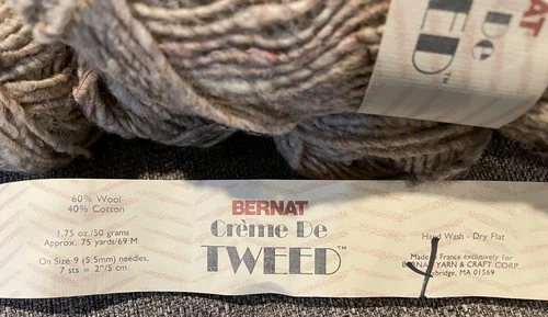 Lot of 12 Bernat Creme De Tweed Toffee Yarn image 2