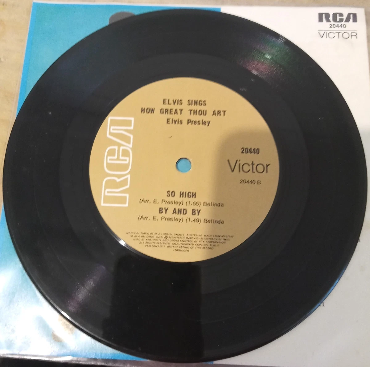 Elvis Presley-Elvis Sings How Great Thou Art-VINYL 7" EP in Plastic Sleeve
