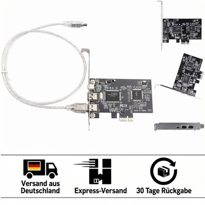 PCIE Firewire Karte mit 3 Ports - IEEE 1394a Controller für Hochgeschwindigkeit