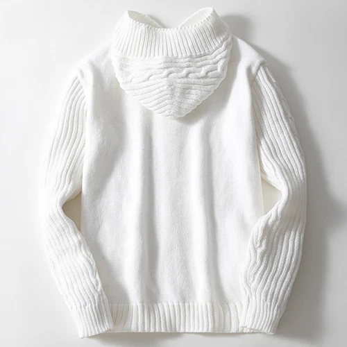 Men Knitted Jacket Slim Long Sleeve Cardigan Casual Sweater Coat Hoodie - Bild 3 von 6