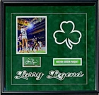 Larry Bird Signed Custom Framed Boston Garden Green Parquet Court Floor JSA