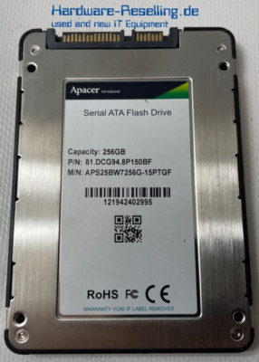 Apacer 256GB SSD 2,5'' SATA III 6G APS25BW7256G-15PTGF 81.DCG94.8P150BF