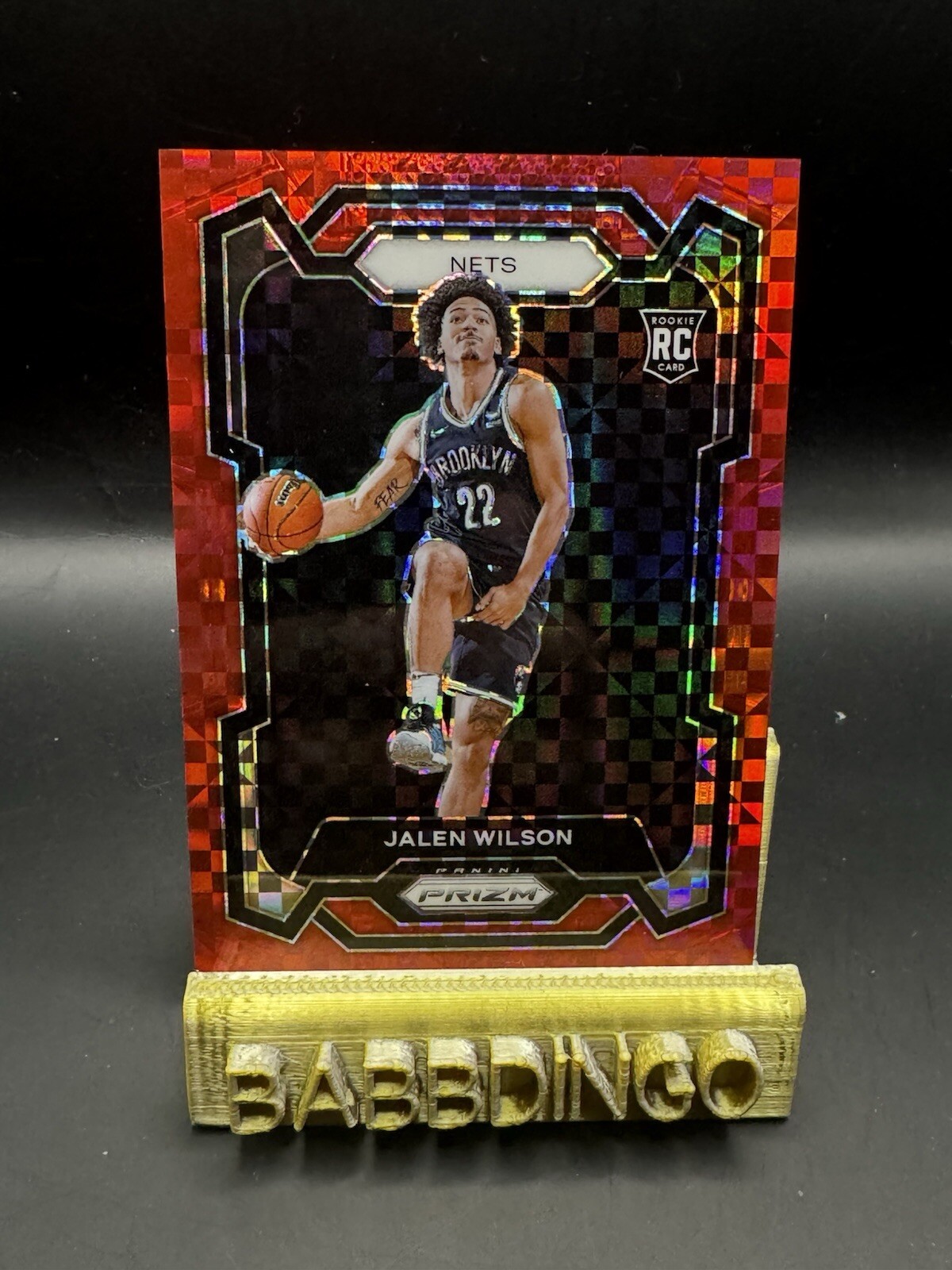 Jalen Wilson 2023-24 Panini Red Power Prizm /75 RC #128 Brooklyn Nets Rookie