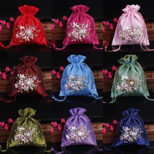 1PC Chinesisch Blumen Stickerei Aufbewahrungstasche Mit Schmuck Geschenk Candy