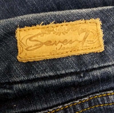 m♥ Seven7 Boot Cut 31x33 Stretch Dark Wash Stretch Low Rise Faded