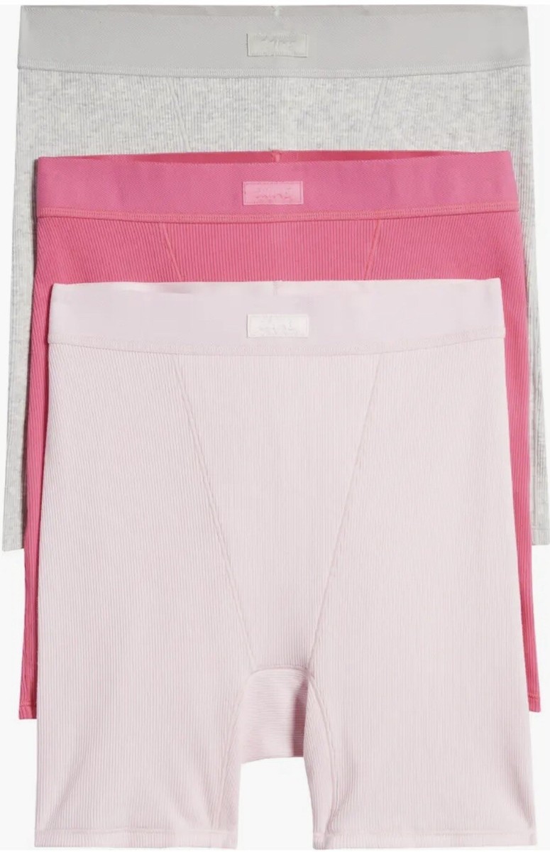 ホットシーズン SKIMS 3-Pack Cotton Rib Boxers NWOT FIRM | eBay