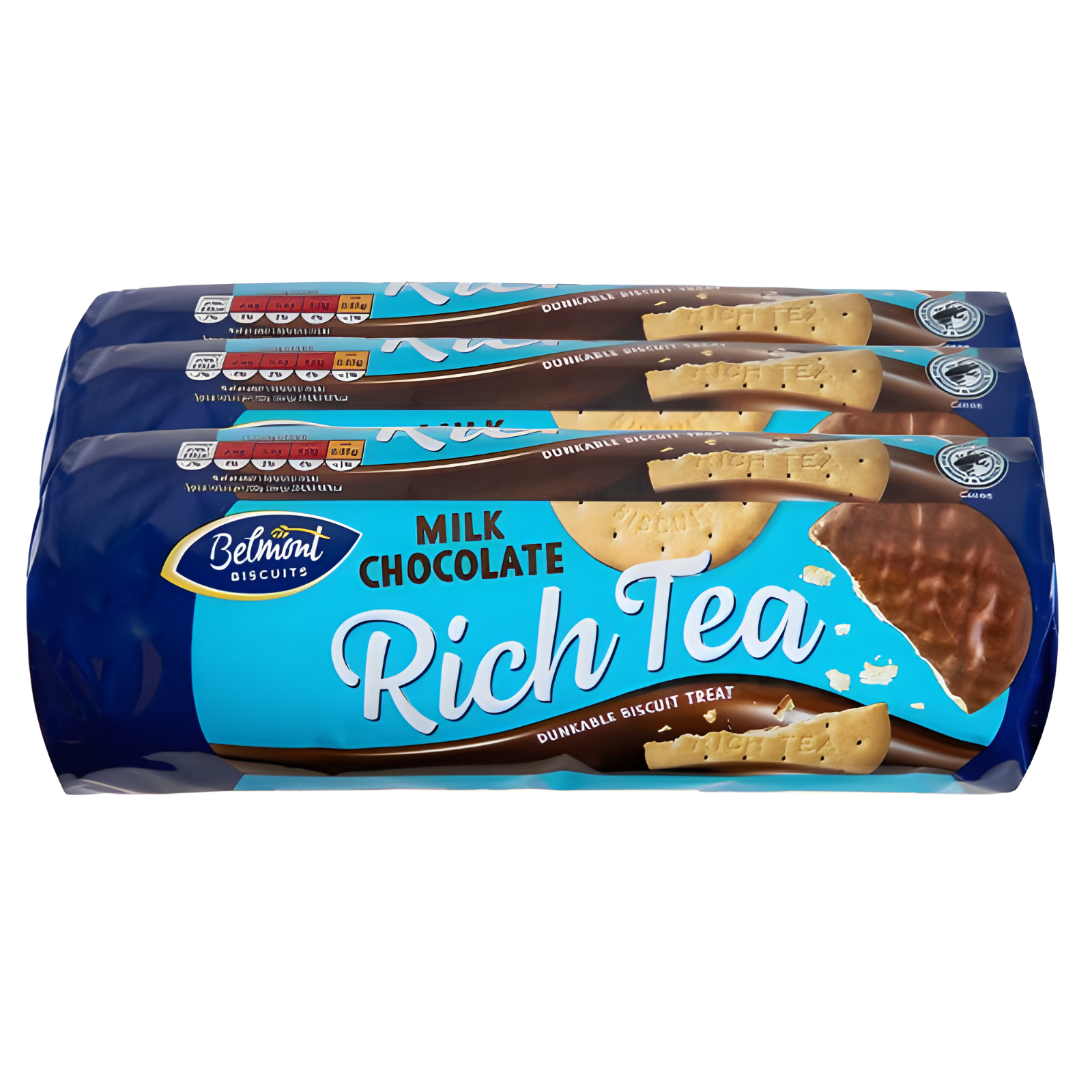 Belmont Milk Chocolate Rich Tea Biscuits 3 x 248g Vegetarian Delicious
