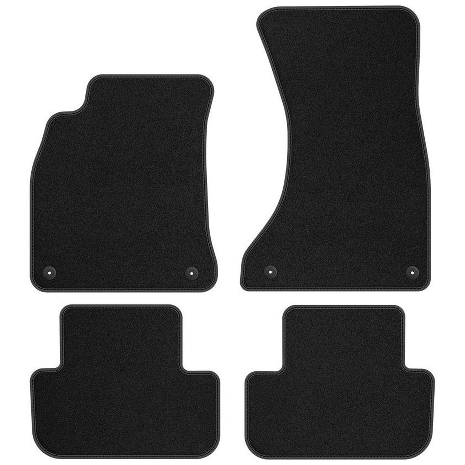 Tapis de sol en velours noir mat pour Audi A5 8T Berline de 2007 à 2016