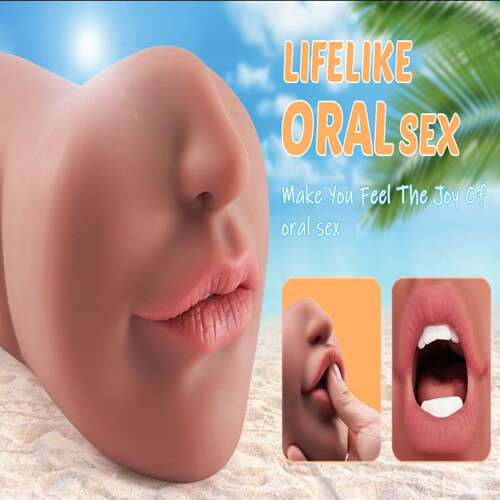 Realistic Mouth Male Masturbator Pussy-Blowjob Oral Stroker Sex-Toy for-Men Doll - Bild 5 von 12
