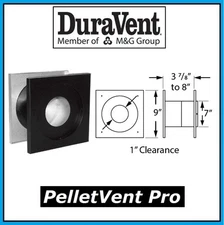 DURAVENT PELLETVENT PRO Pipe 3" Diameter Wall Thimble #3PVP-WT NEW!