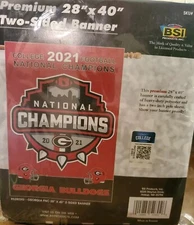 BSI PRODUCTS, INC. Georgia Bulldogs 2021 National Champions 2-Sided 28"x40" NEW