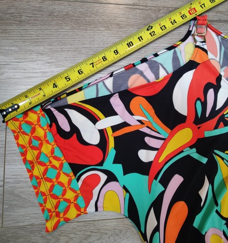 Bold Elements Midi Dress Womens SZ 3X Retro Print Cold Shoulder Split Sleeve NWT - Picture 13 of 17