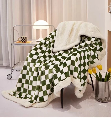 NUEVO manta mullida a cuadros doble cara mullida manta polar 100 150/200 230 - Imagen 25 de 36