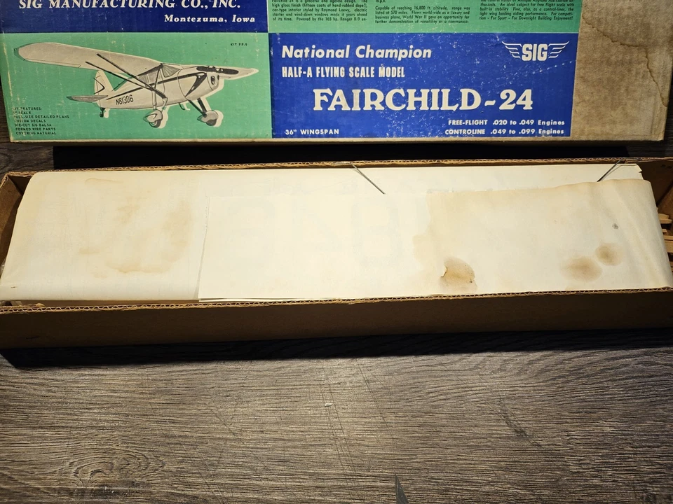 DE COLECCIÓN Sig manufacturing Fairchild 24, 36" WINGSPAN ESCALA 1" Foto 4 de 4