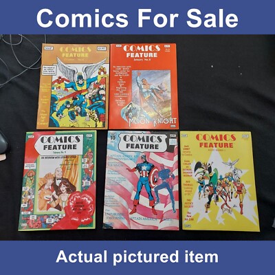 Comic Feature magazine bundle x 5 -  #6 8 9 10 11 - 1981  (LOT#13589)