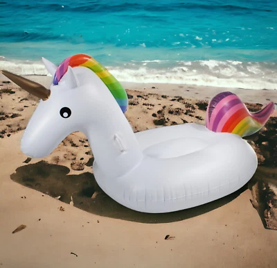 HAPPYHOURHERO Einhorn Floß | Einhorn Luftmatratze | Pool | Float | Luftboot