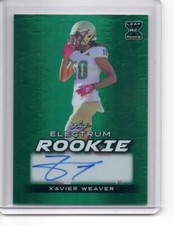 Xavier Weaver 2024 Leaf Electrum Rookie Green Auto Autograph /5 Rc