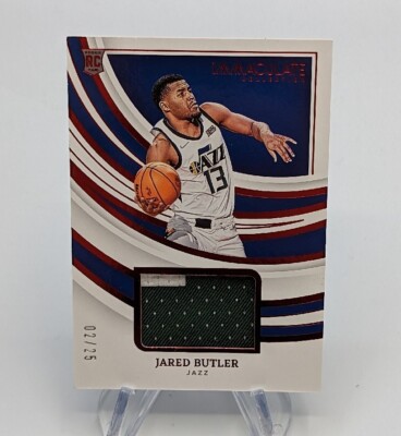 Jared Butler 2021-22 Panini Immaculate Collection RR-JB Red Patch RC #d/25 Jazz
