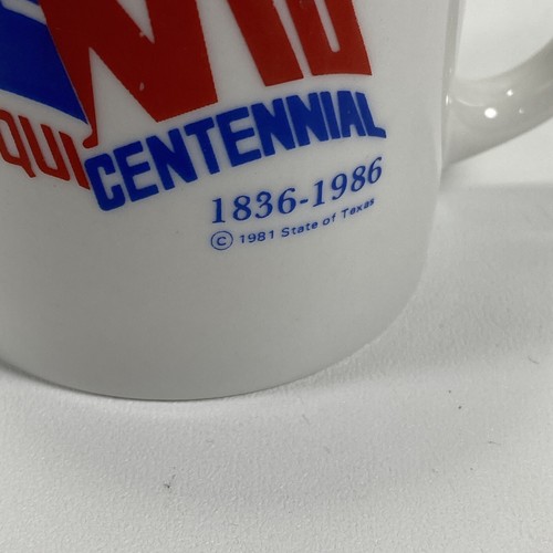 Tazza da caffè vintage Texas Sequi Centenario 1836-1986 1981 150 anni - Foto 9 di 10
