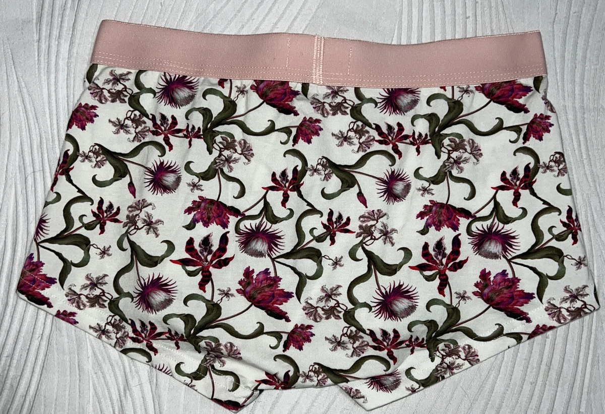 ZARA Mens Large L Underwear Boxer Flowers Elastic Waist Front Pouch NWOT