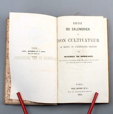 ABRÉGÉ DU CALENDRIER DU BON CULTIVATEUR - MATHIEU DE DOMBASLE - 1868