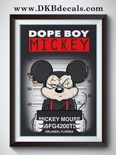 Dope Boy Mickey Mouse Mugshot Poster - Various Sizes up to 13