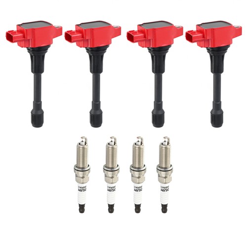 4X Ignition Coil & Iridium Spark Plug for Nissan Altima Sentra Rogue Versa UF549 - Picture 10 of 12