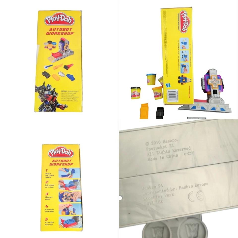 RARE 2010 Play Doh Transformers Dark of The Moon Autobot Workshop *Missing 1 Fig - Image 4 of 4
