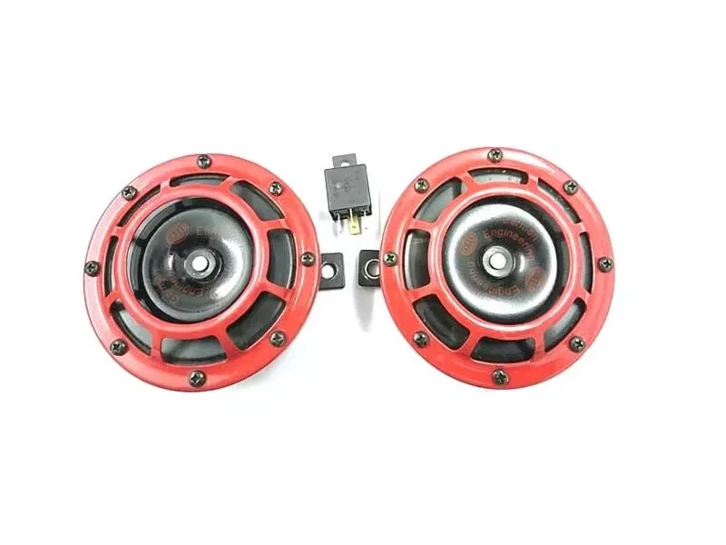 HELLA SIGNATURE RED GRILL 12V Super Tone Dual Tone Horn 500 / 300HZ WITH WIRING - Image 2 of 3