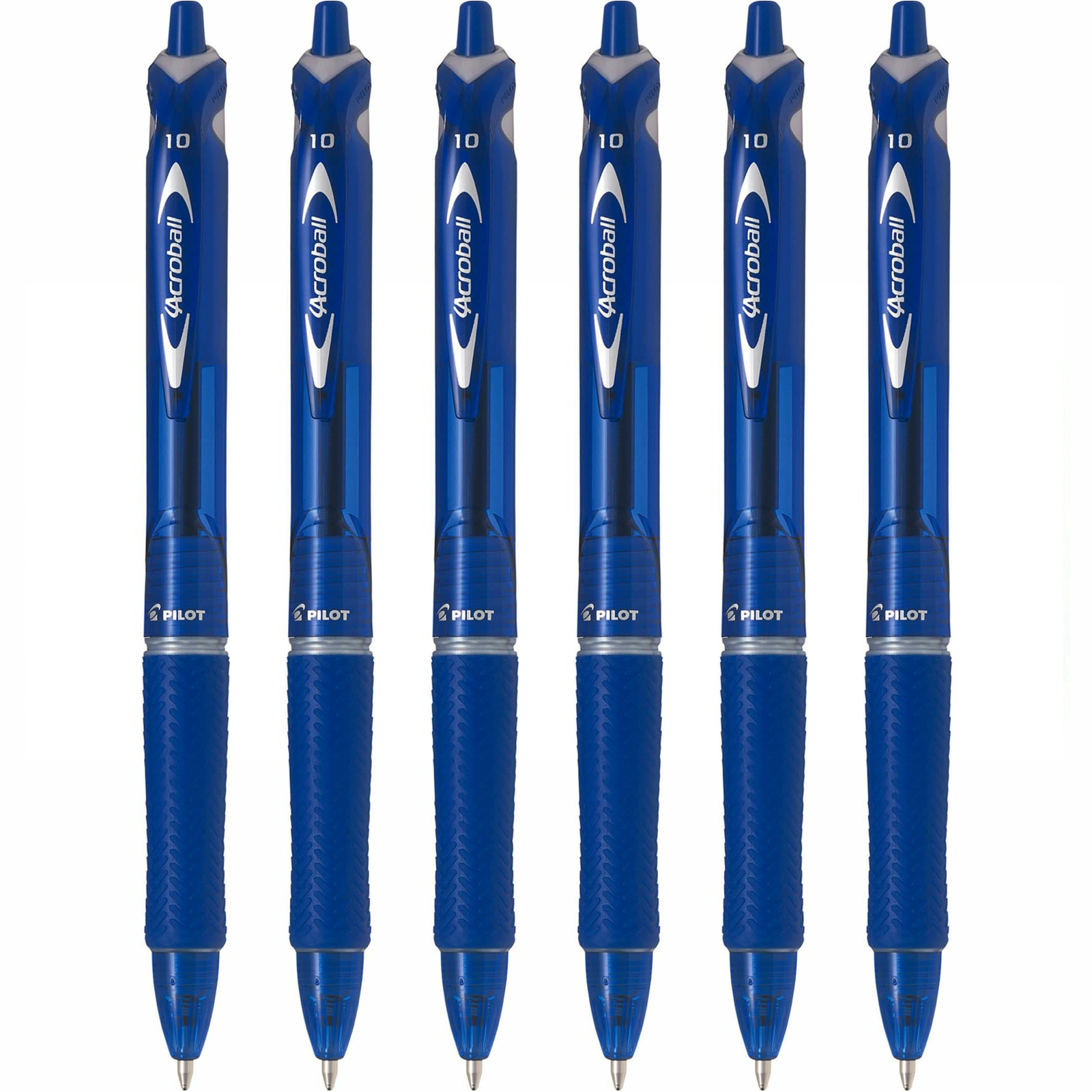 Pilot Acroball BegreeN Retractable Ballpoint Pen Medium 1.0mm - Pack of 6 - Blue