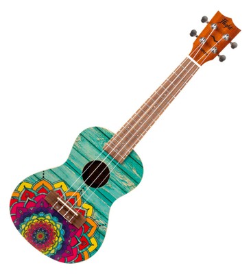 B-WARE Flight AUC-33 Konzert Ukulele Art Serie Mansion Fichte Mahagoni Tasche