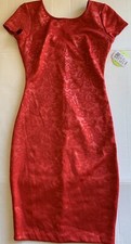 WINDSOR Red Bodycon Dress Juniors Size 7 Medium NEW