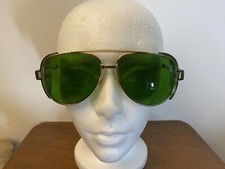 Bouton Safety Glasses with Side Shield - Gold Frame and Green Lens - 2235-006