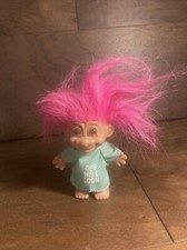 RUSS 4" Troll Doll - Get Well Soon Gown - Pink Hair