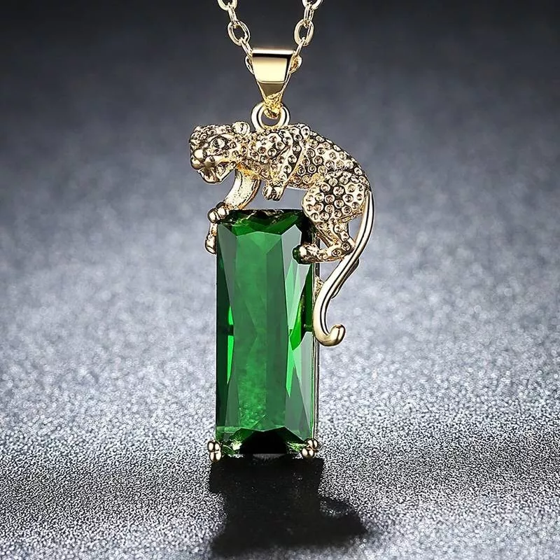 Green 2024 crystal pendant