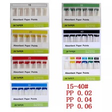 Dental Root Endodontic Absorbent Paper Points Taper 0.04/ 0.02 /0.06 15 -40 