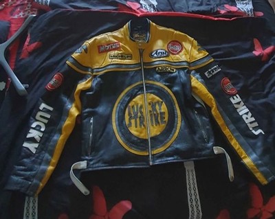 Lucky Strike Kevin Schwantz leder jacke XL