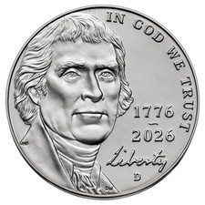 2026-D Jefferson Nickel, Semiquincentennial 