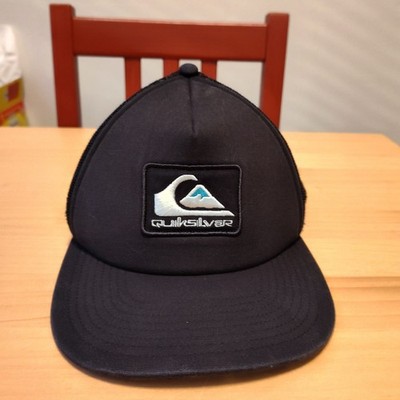 Quiksilver Trucker Hat Surfing Swimming Beach Brand Black Cap